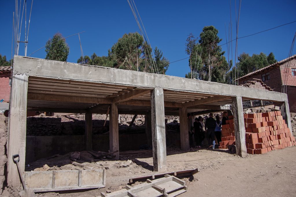 The salón comunal or community center that we are working on - the goal is to finish the first floor